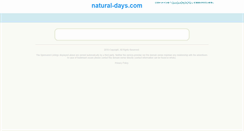 Desktop Screenshot of natural-days.com