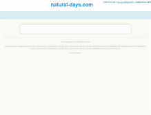 Tablet Screenshot of natural-days.com